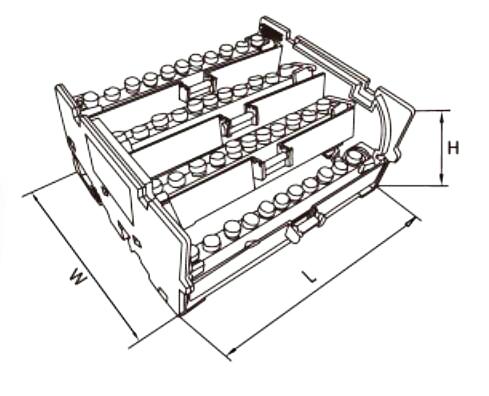 Blocchi scatola barre di ottone distribuzione elettrica PC guida Din