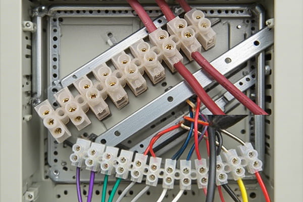 Miglioramento del cablaggio del circuito di illuminazione domestica con morsettiere